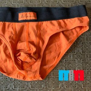 BLANC MENSWEAR ORANGE BRIEF (MED)